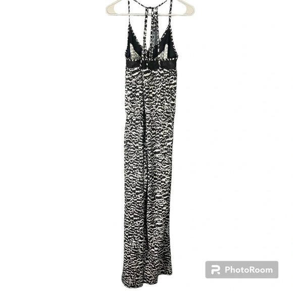 Fabletics Strappy Black White Print Jumpsuit - Picture 5 of 13